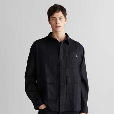  GANT Erkek Siyah Oversize Fit Gömlek