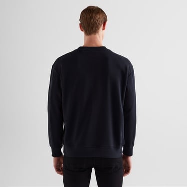  GANT Erkek Siyah Relaxed Fit Bisiklet Yaka Logolu Sweatshirt