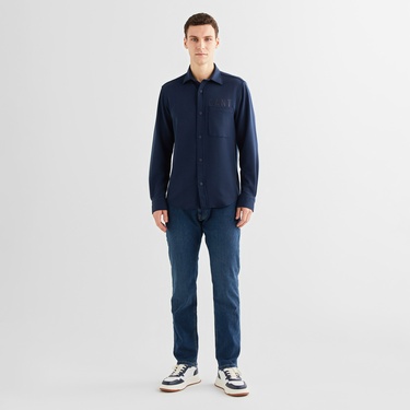  GANT Erkek Lacivert Regular Fit Gömlek Yaka Logolu Gömlek