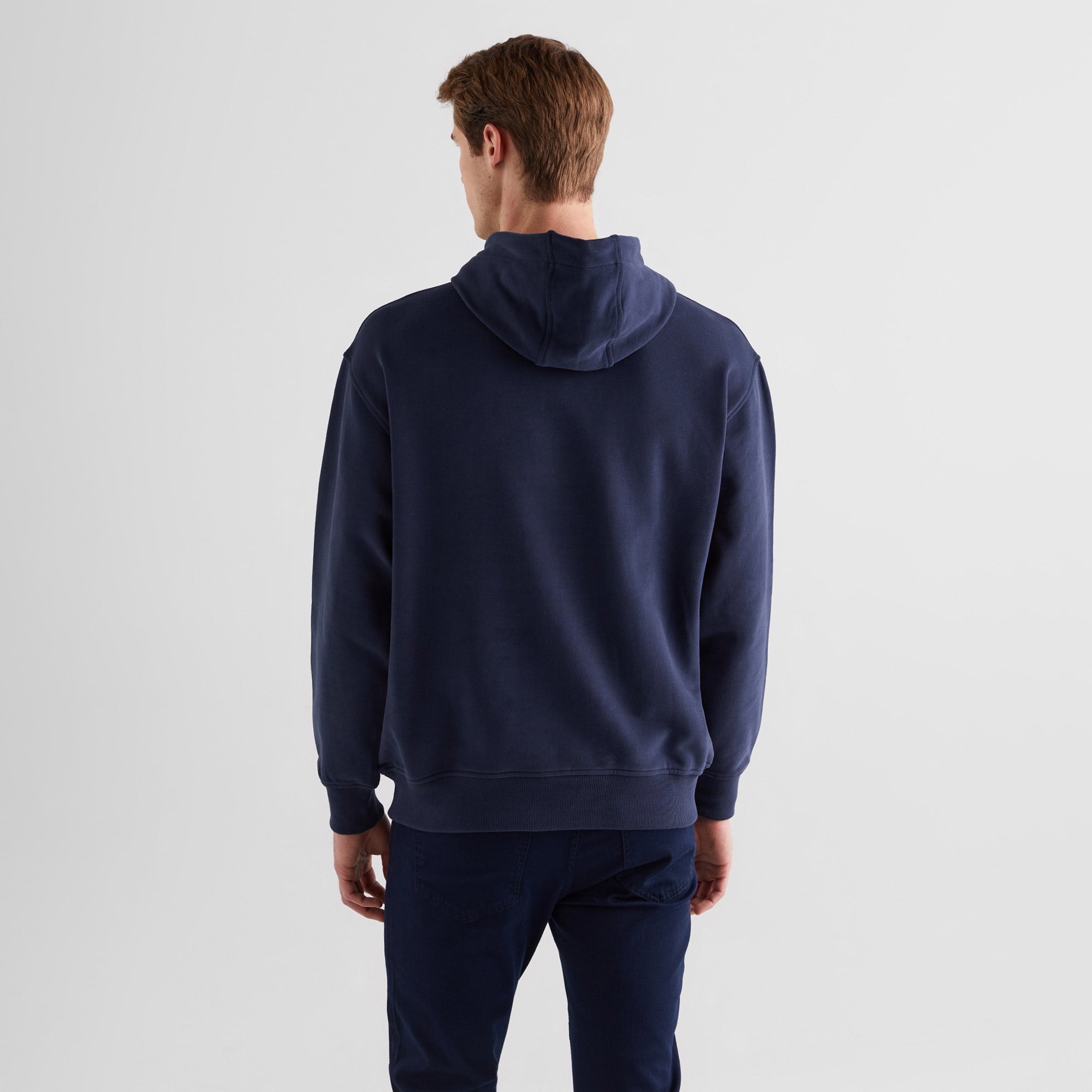 GANT Erkek Lacivert Relaxed Fit Kapüşonlu Logolu Sweatshirt