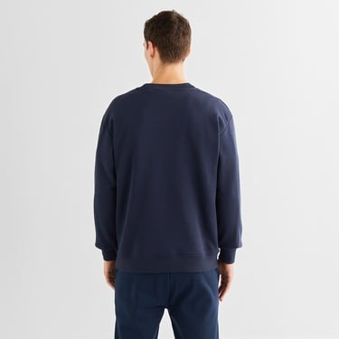 GANT Erkek Lacivert Relaxed Fit Bisiklet Yaka Logolu Sweatshirt