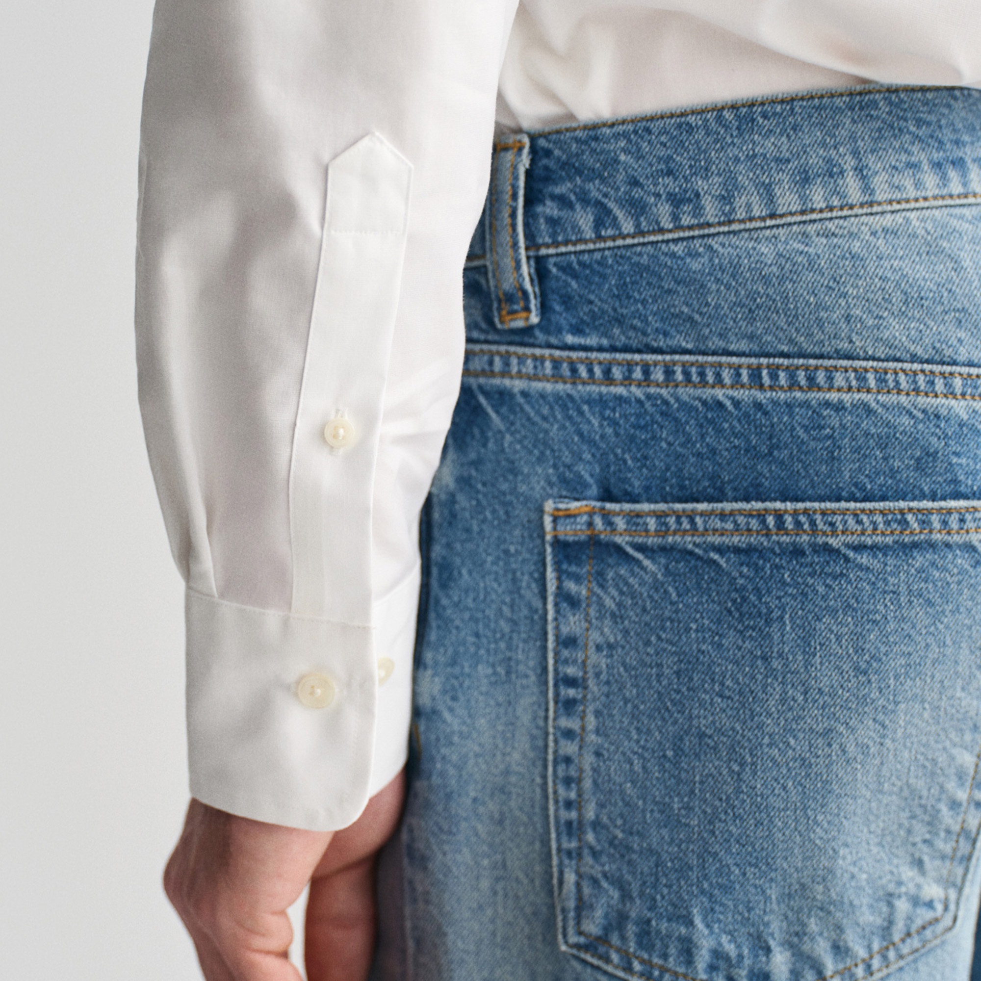 GANT Erkek Beyaz Slim Fit Gömlek