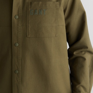  GANT Erkek Yeşil Oversize Fit Logolu Gömlek