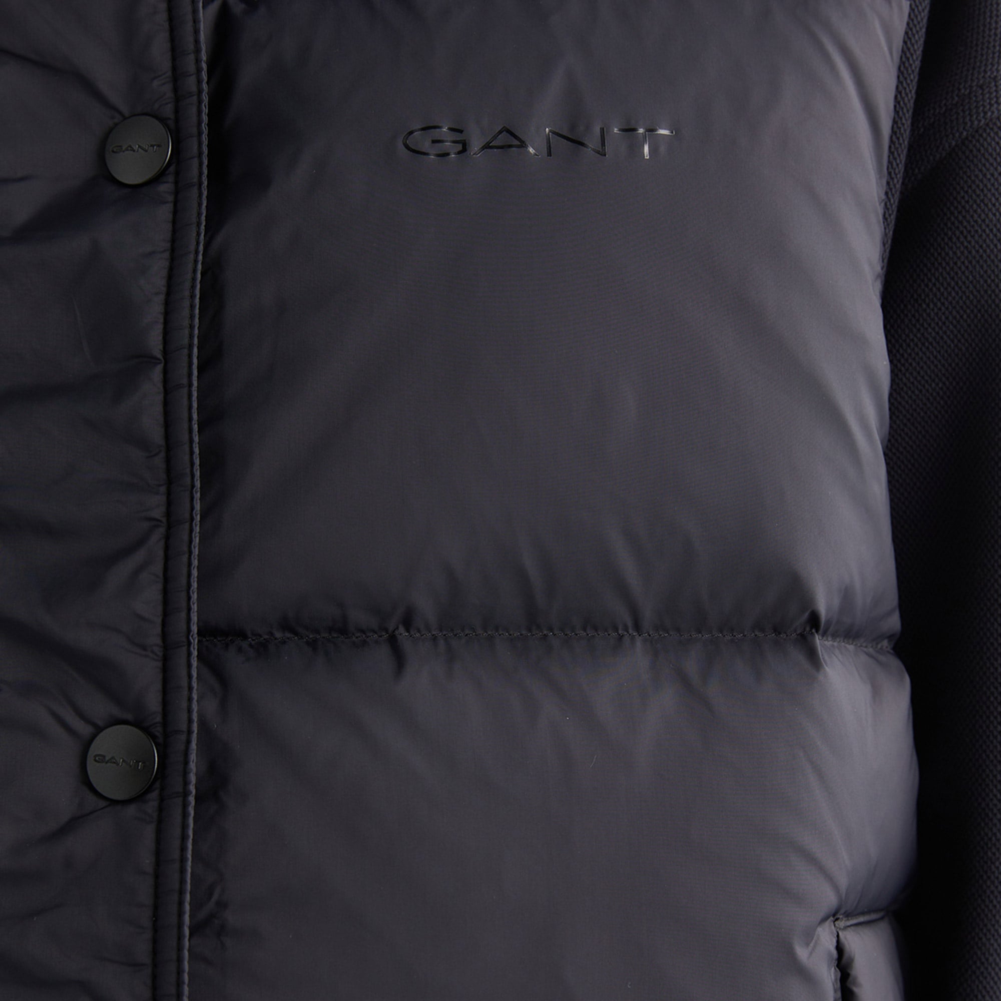 GANT Kadın Siyah Relaxed Fit Fermuarlı Logolu Yelek