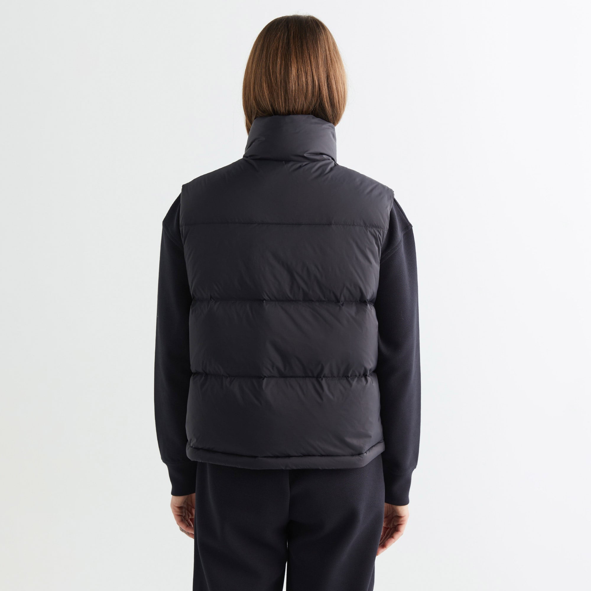 GANT Kadın Siyah Relaxed Fit Fermuarlı Logolu Yelek