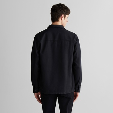  GANT Erkek Siyah Oversize Fit Gömlek