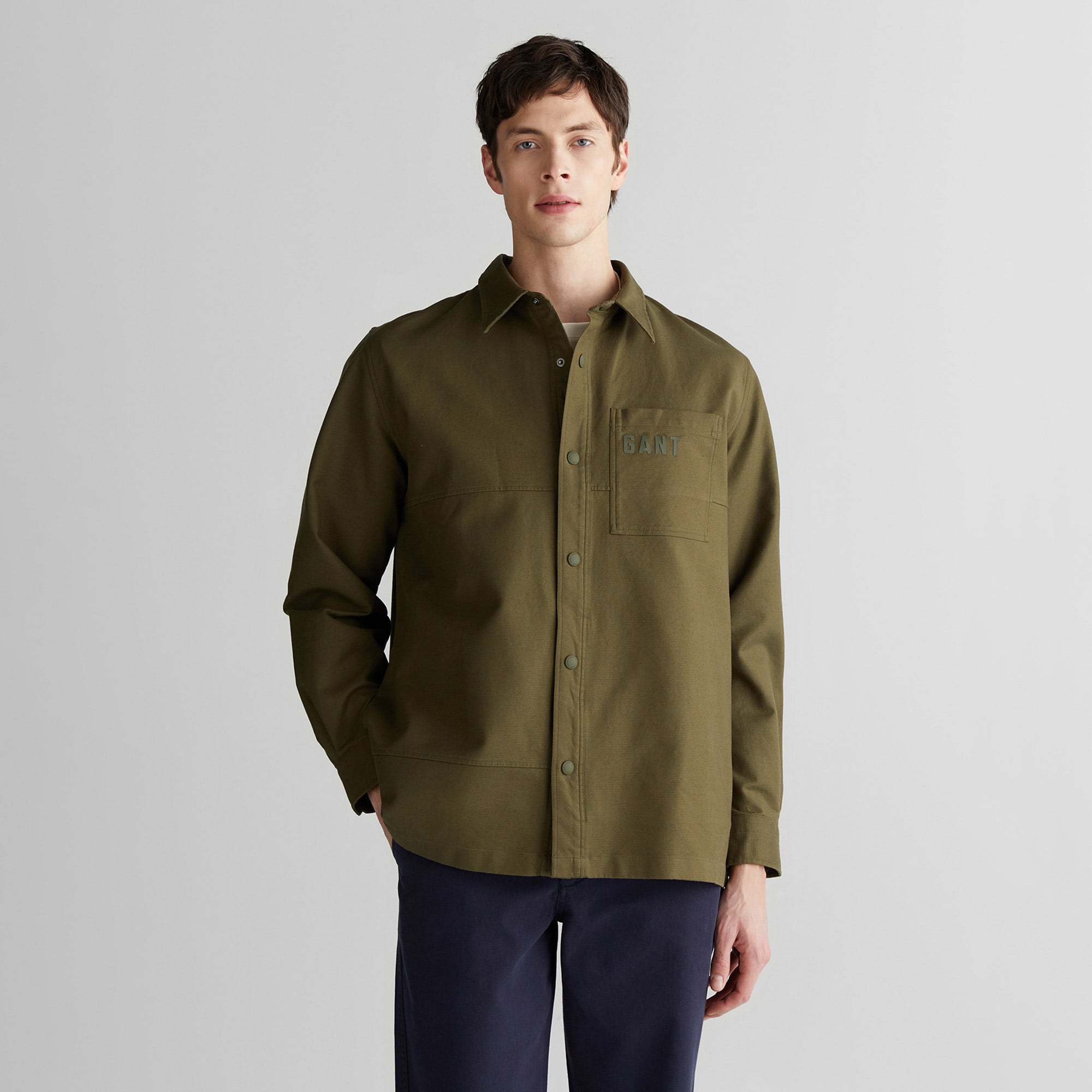  GANT Erkek Yeşil Oversize Fit Logolu Gömlek