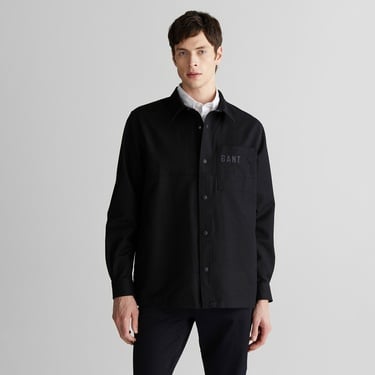  GANT Erkek Siyah Oversize Fit Logolu Gömlek