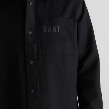  GANT Erkek Siyah Oversize Fit Logolu Gömlek