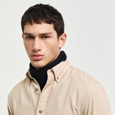  GANT Erkek Bej Regular Fit Düğmeli Yaka Gömlek