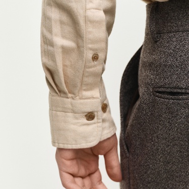  GANT Erkek Bej Regular Fit Düğmeli Yaka Gömlek