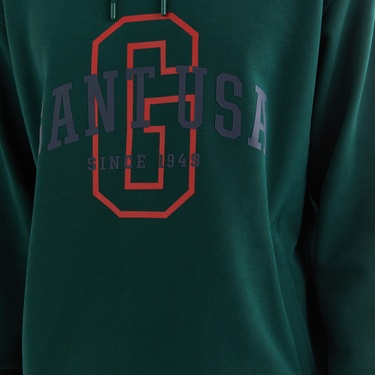  GANT Erkek Yeşil Relaxed Fit Kapüşonlu Logolu Sweatshirt