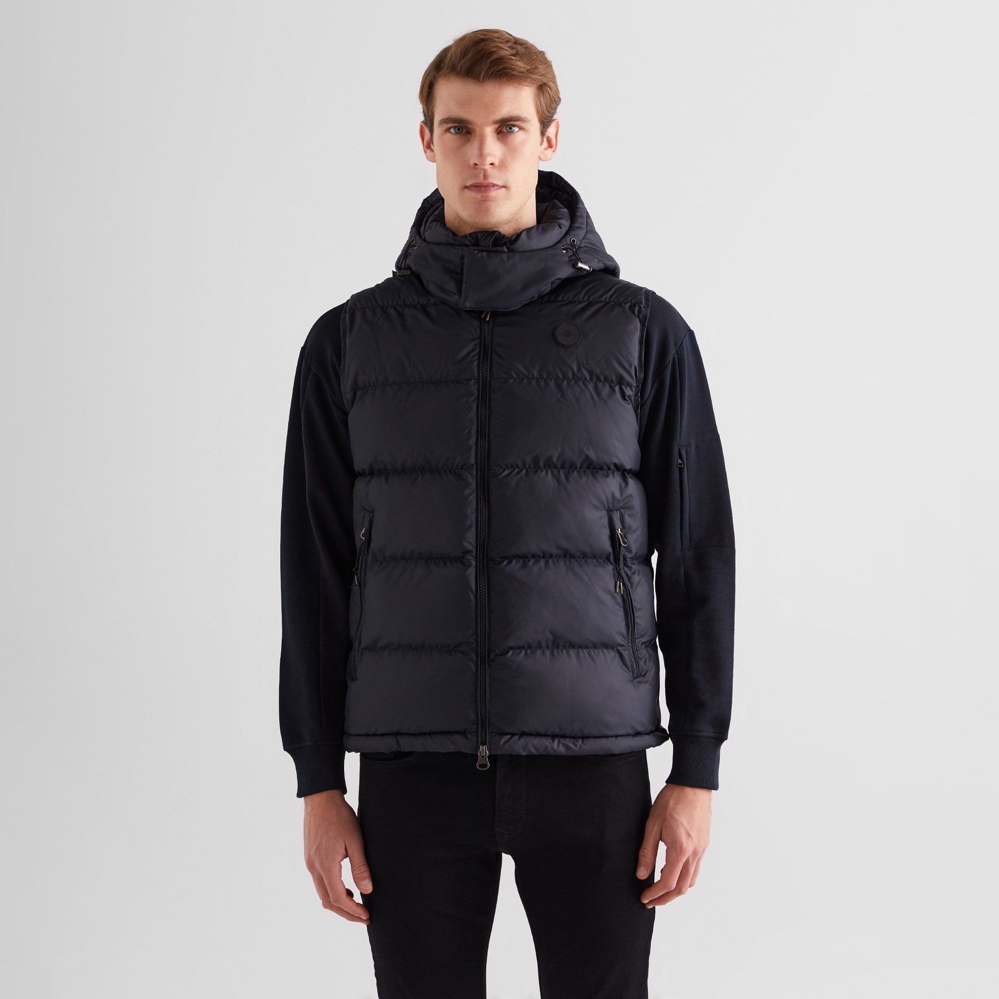 GANT Erkek Siyah Regular Fit Kapüşonlu Yelek