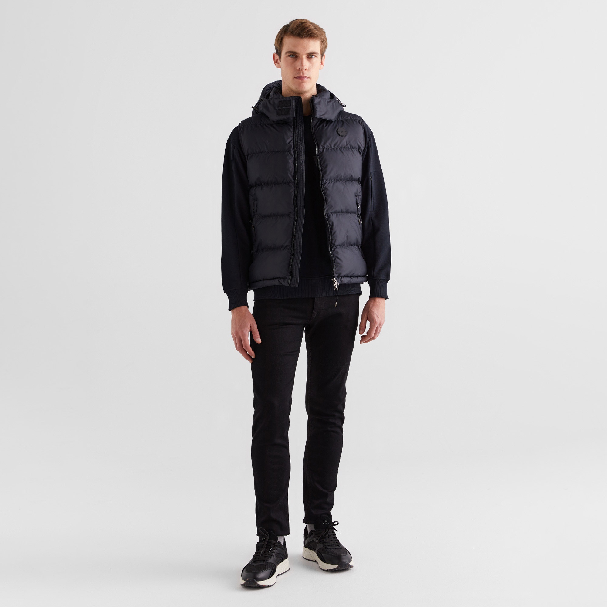 GANT Erkek Siyah Regular Fit Kapüşonlu Yelek