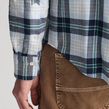  GANT Erkek Mavi Regular Fit Düğmeli Yaka Logolu Gömlek