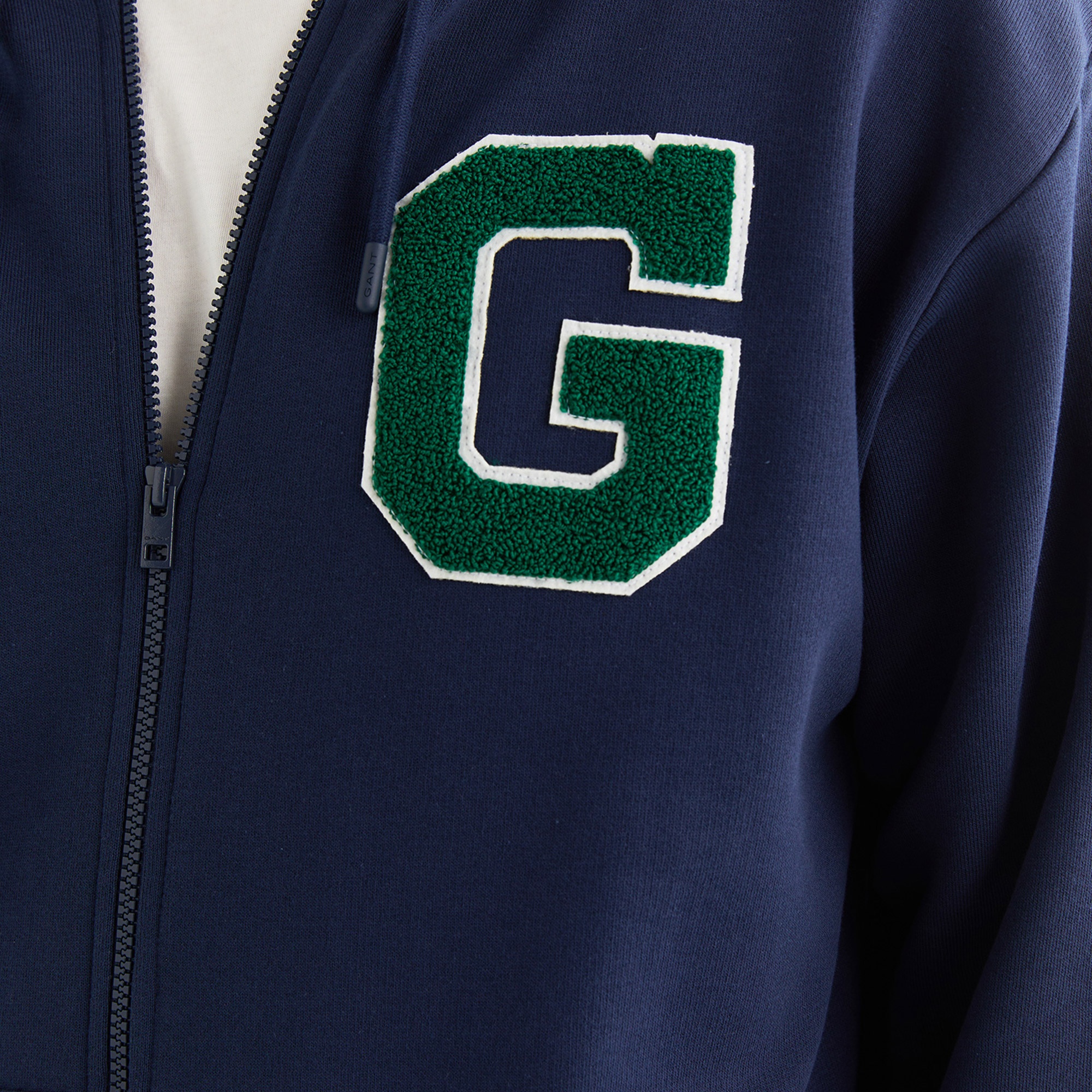 GANT Erkek Lacivert Relaxed Fit Kapüşonlu Logolu Sweatshirt