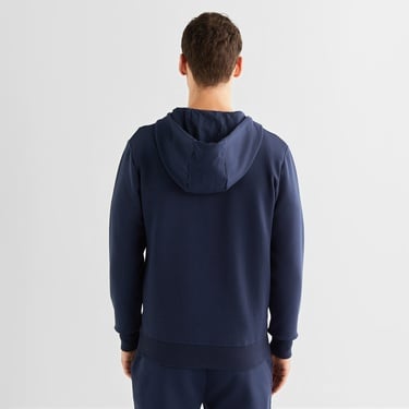  GANT Erkek Lacivert Relaxed Fit Kapüşonlu Logolu Sweatshirt