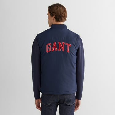  GANT Erkek Lacivert Regular Fit Hakim Yaka Logolu Yelek