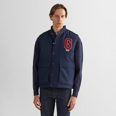  GANT Erkek Lacivert Regular Fit Hakim Yaka Logolu Yelek