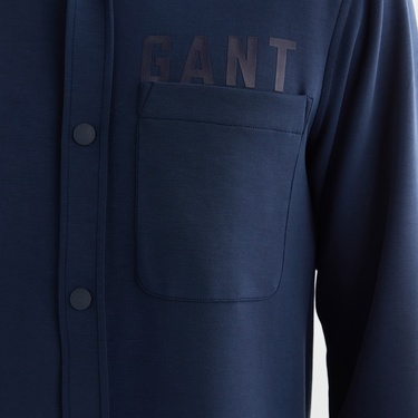  GANT Erkek Lacivert Regular Fit Gömlek Yaka Logolu Gömlek