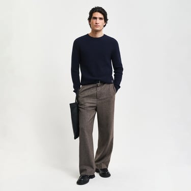  GANT Erkek Lacivert Regular Fit Bisiklet Yaka Kazak