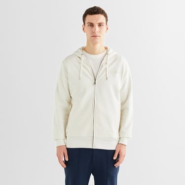  GANT Erkek Krem Regular Fit Kapüşonlu Logolu Sweatshirt