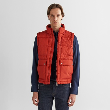  GANT Erkek Bordo Regular Fit Fermuarlı Yelek