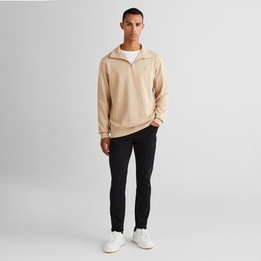  GANT Erkek Bej Regular Fit Yarım Fermuarlı Sweatshirt