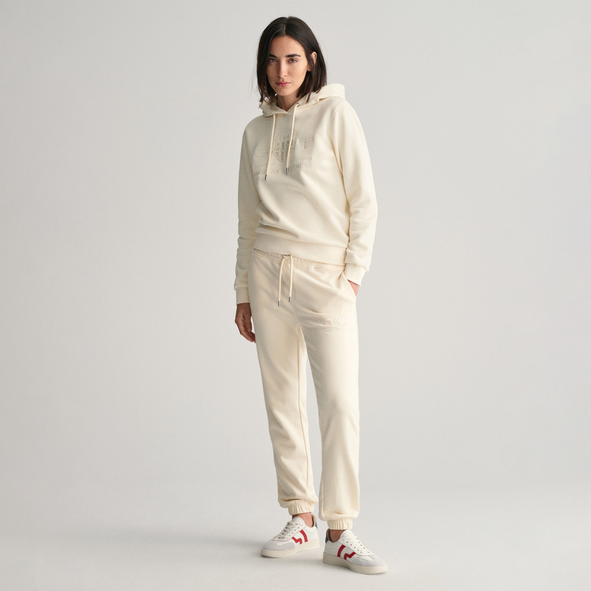 GANT Kadın Beyaz Regular Fit Eşofman Altı