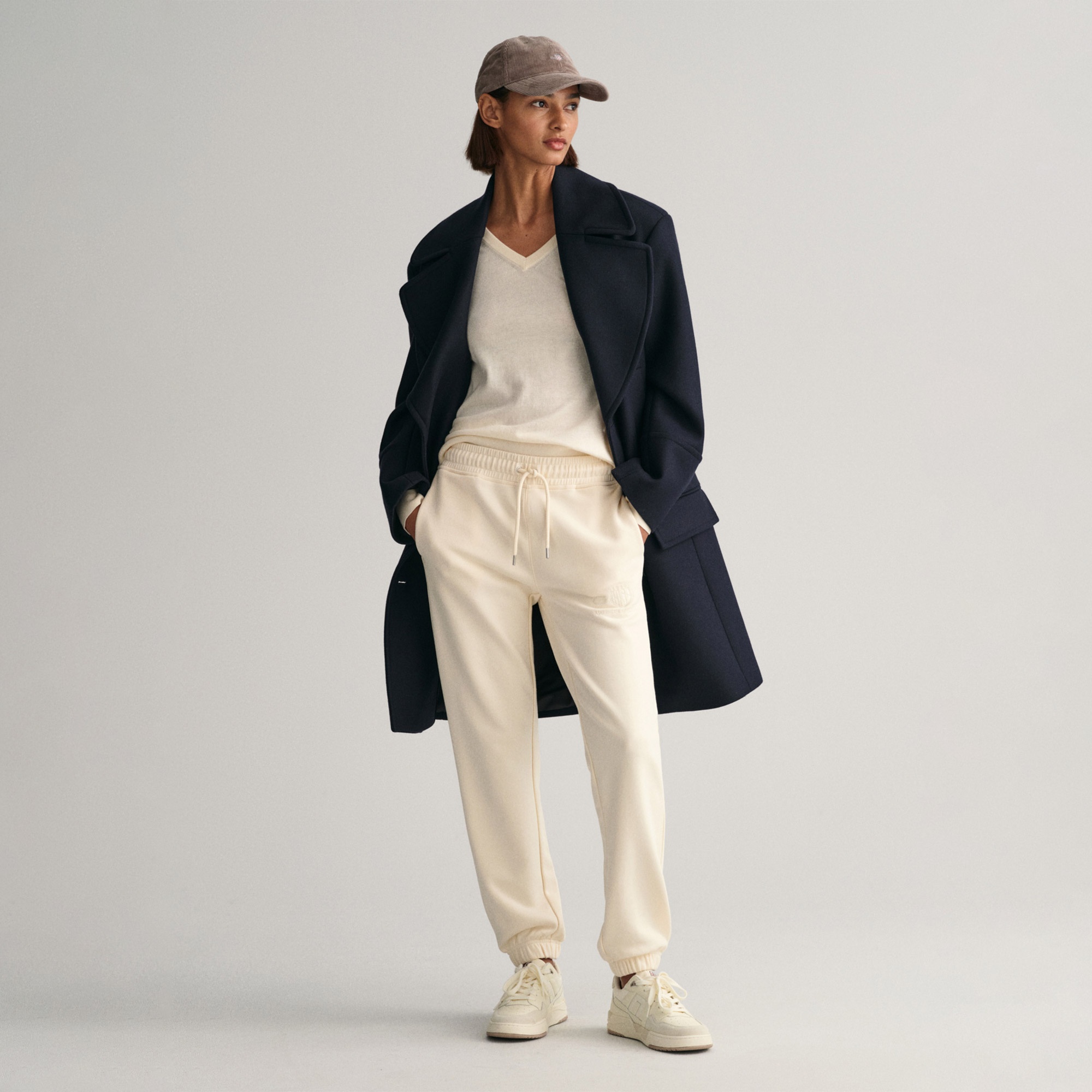 GANT Kadın Beyaz Regular Fit Eşofman Altı