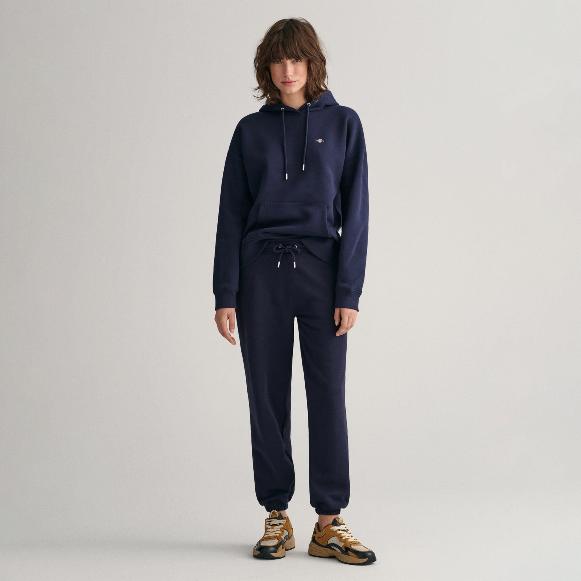  GANT Kadın Lacivert Relaxed Fit Logolu Eşofman Altı