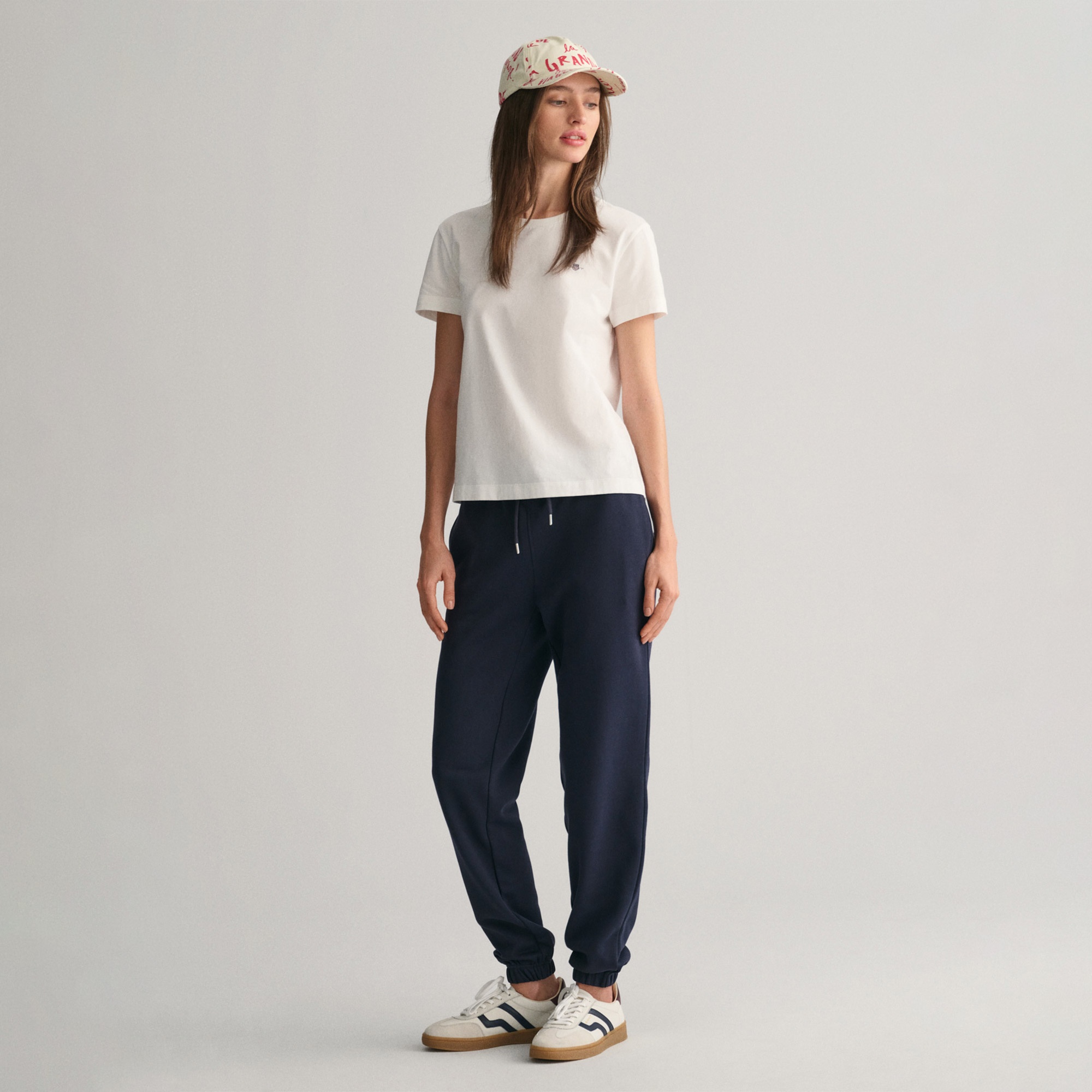 GANT Kadın Lacivert Relaxed Fit Logolu Eşofman Altı