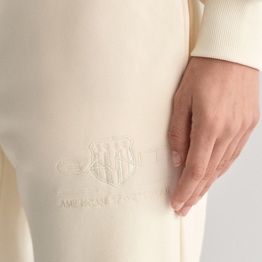  GANT Kadın Beyaz Regular Fit Eşofman Altı