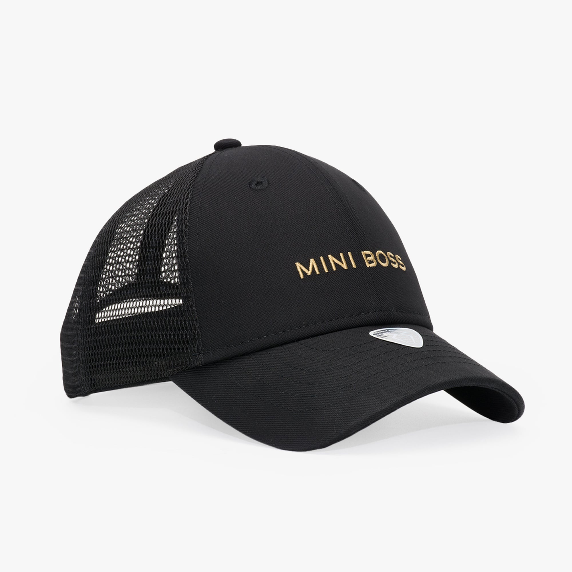 RustandRich Kadın Erkek Siyah/Gold Baseball Şapka-Timeless Collection-Mini Boss