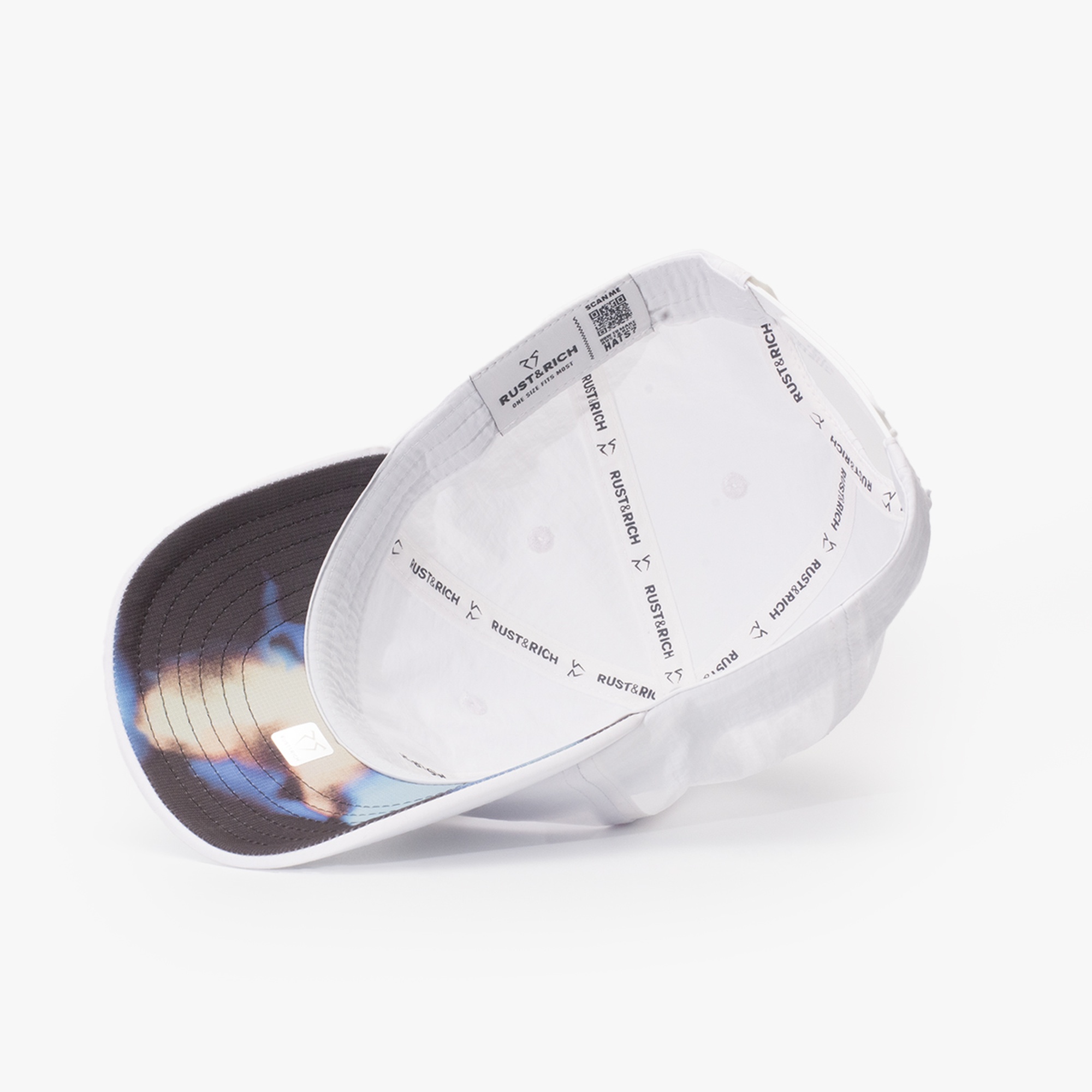 RustandRich Kadın Erkek Beyaz Baseball Şapka-Move's Collection-Gym