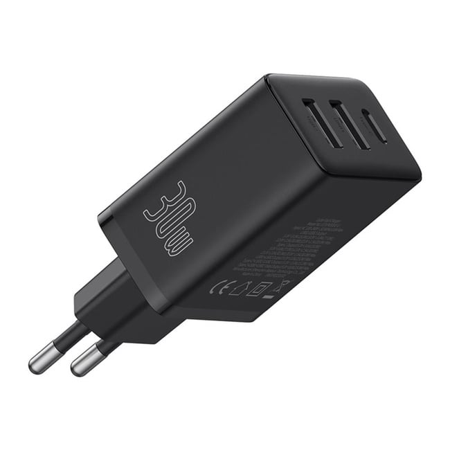  Baseus Cube Fast Charger 2U+C 30W EU Cluster Black P10111402113-00