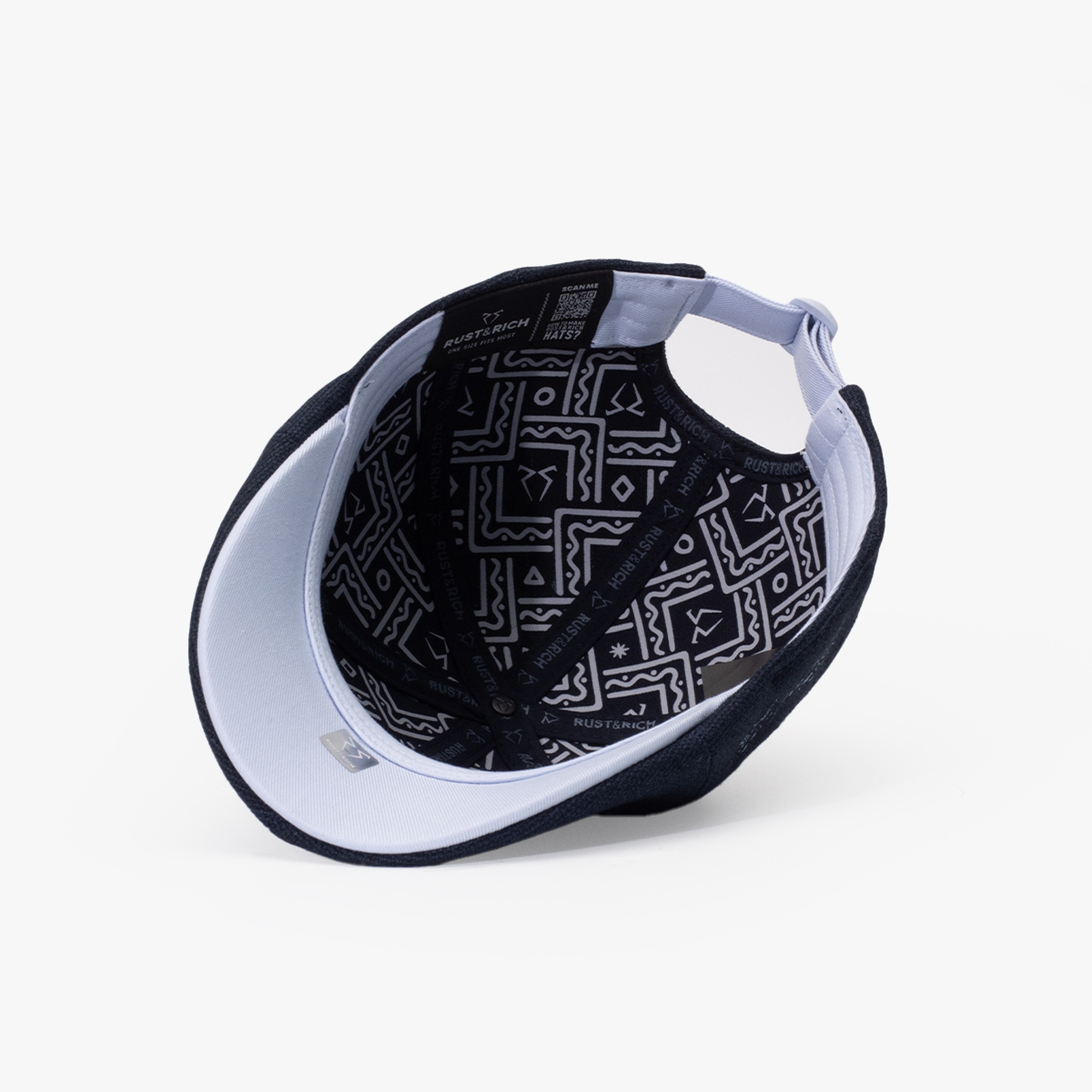 RustandRich Kadın Erkek Lacivert Casket Şapka-Timeless Collection-Linen