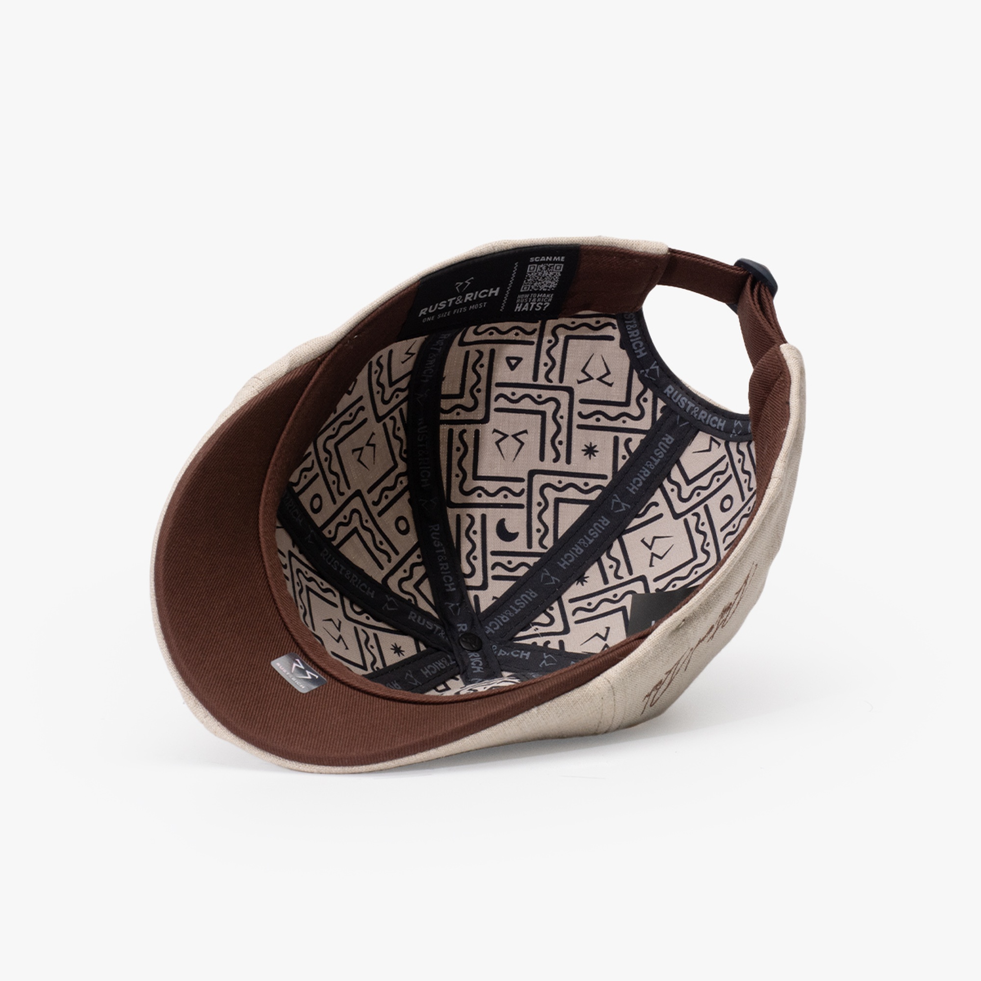 RustandRich Kadın Erkek Natural Casket Şapka-Timeless Collection-Linen