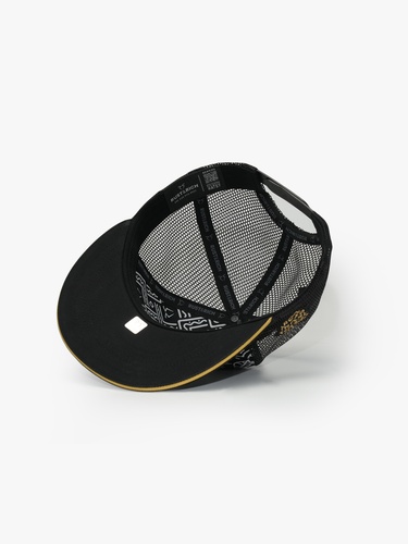  RustandRich Kadın Erkek Siyah Snapback Şapka-Art Collection-Doodle Monkey