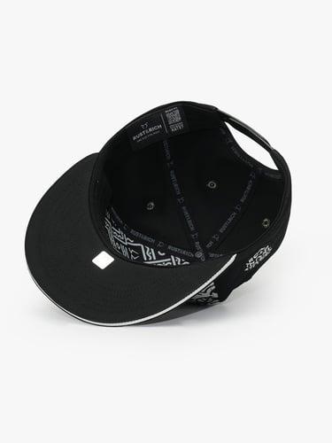  RustandRich Kadın Erkek Siyah/Beyaz Snapback Şapka-Art Collection-Doodle Monkey