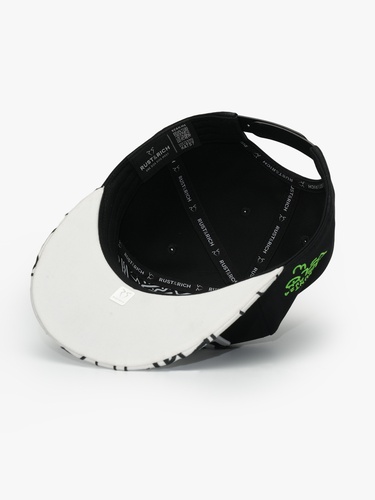  RustandRich Kadın Erkek Siyah Snapback Şapka-Art Collection-Doodle