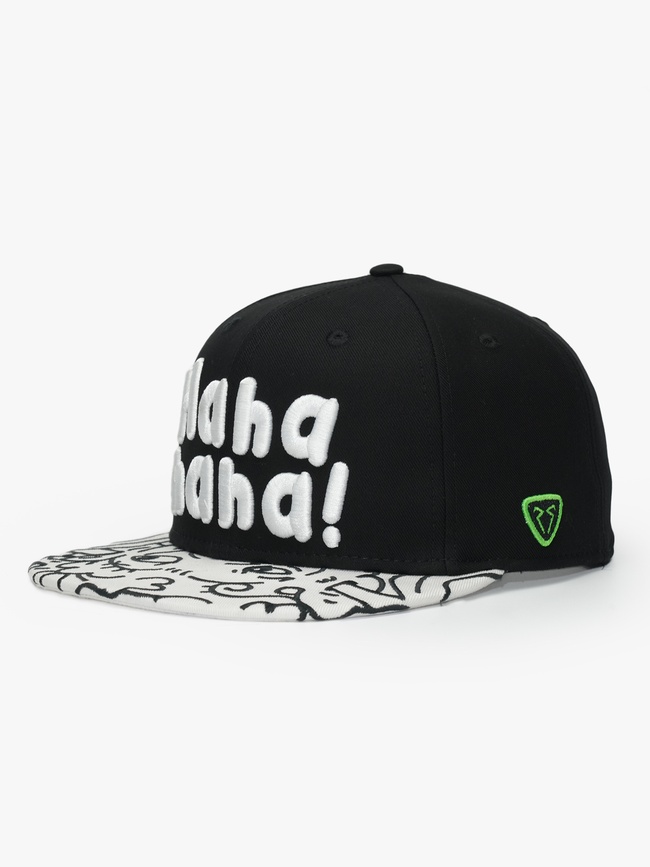  RustandRich Kadın Erkek Siyah Snapback Şapka-Art Collection-Doodle
