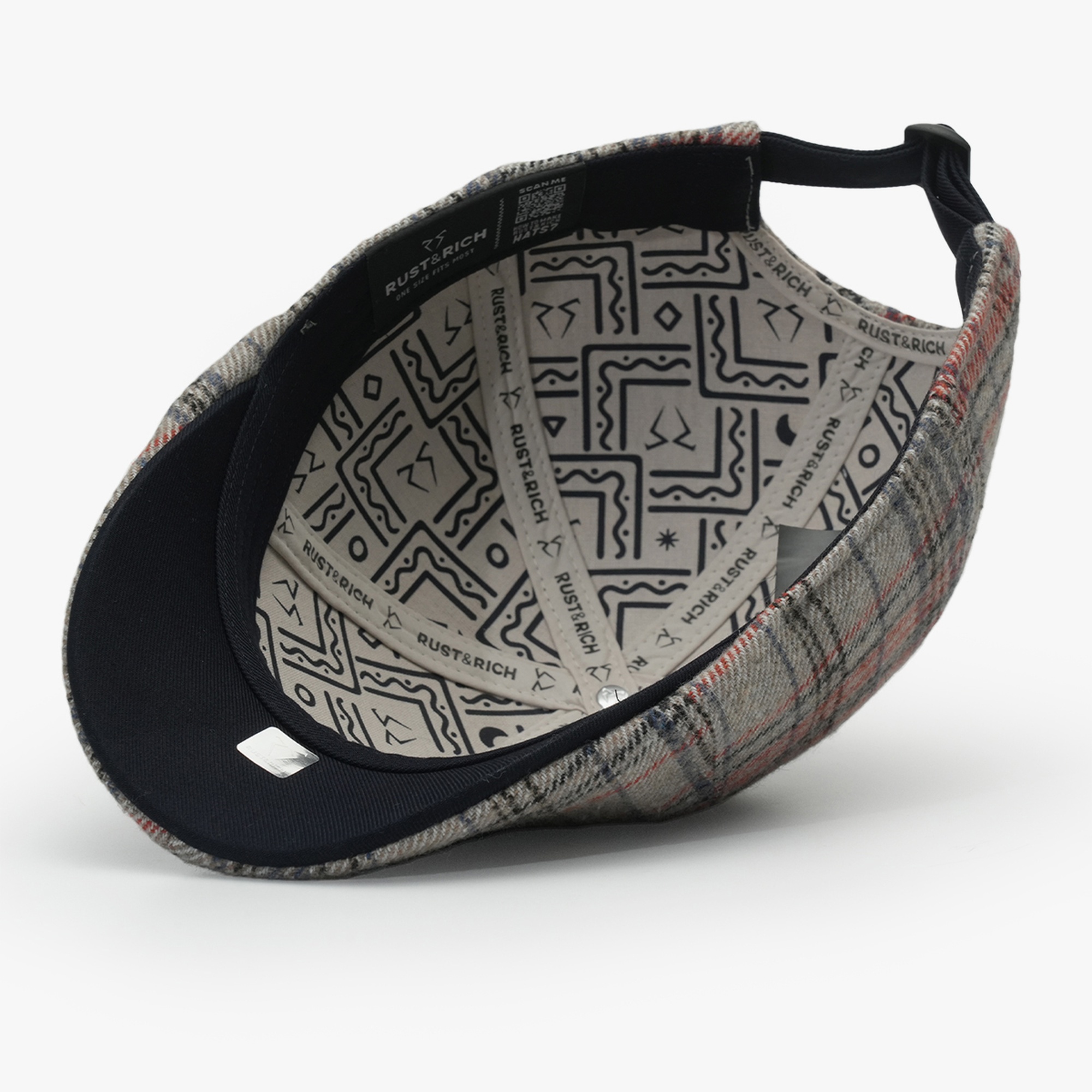 RustandRich Kadın Erkek Gri Casket Şapka-Urban Collection-Scotland