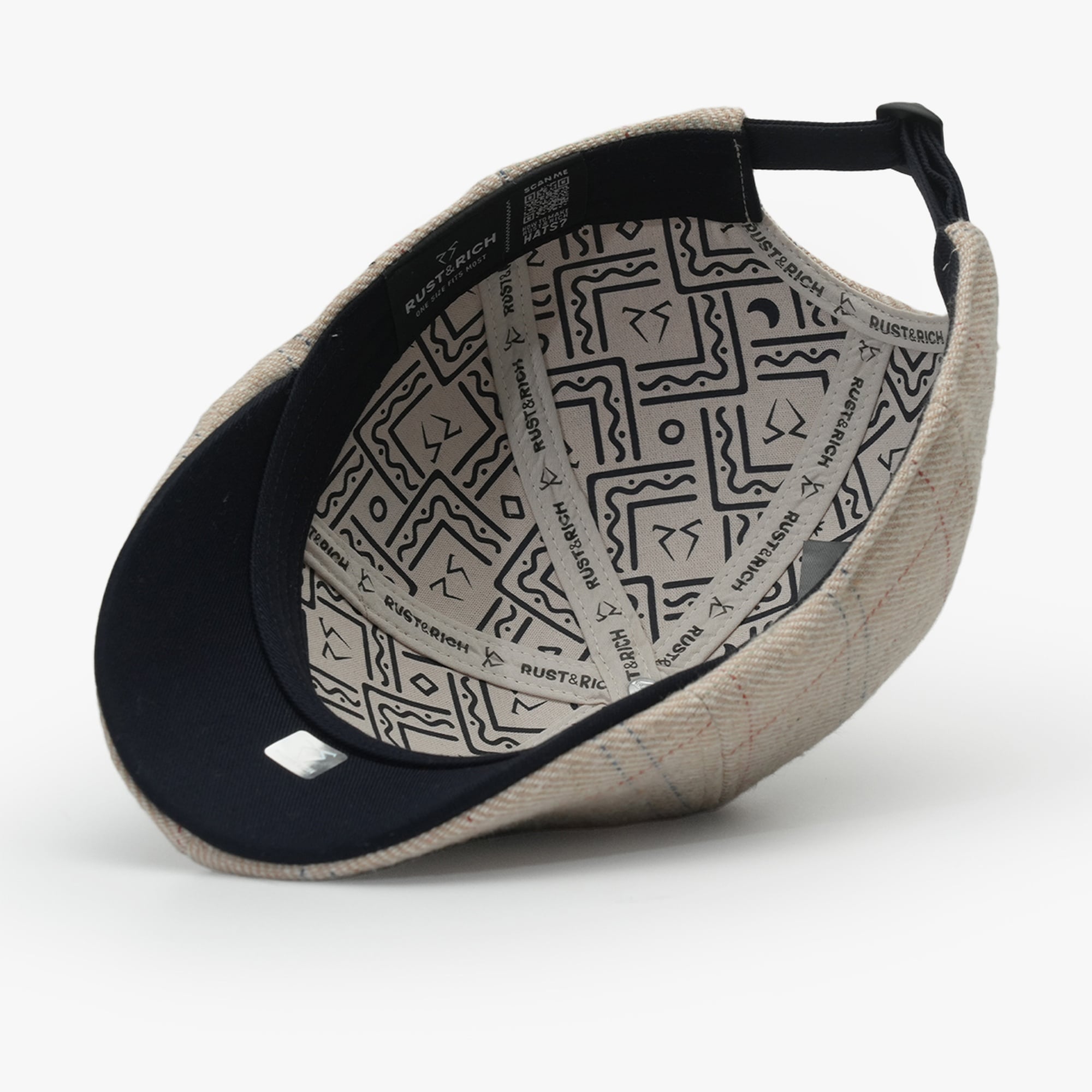 RustandRich Kadın Erkek Bej Casket Şapka-Premium Collection-Scotland