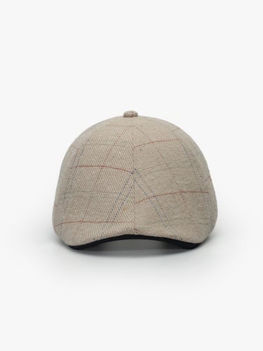  RustandRich Kadın Erkek Bej Casket Şapka-Premium Collection-Scotland