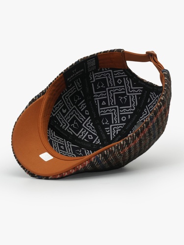  RustandRich Kadın Erkek Kahverengi Casket Şapka-Urban Collection-Fishbone