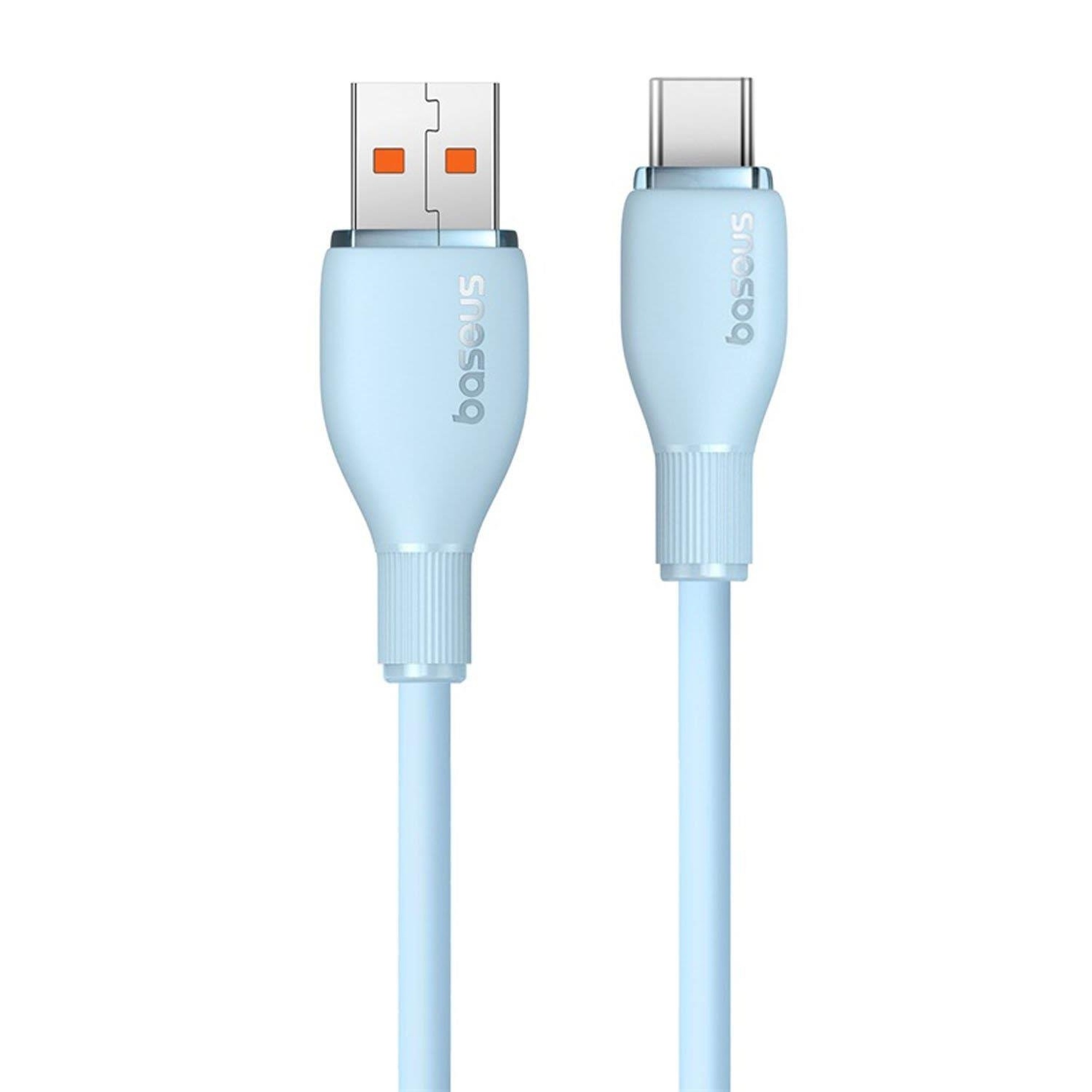 Baseus Pudding Hızlı Şarj Özellikli USB Type-C 100W Kablo 1.2M Mavi P10355703311-00