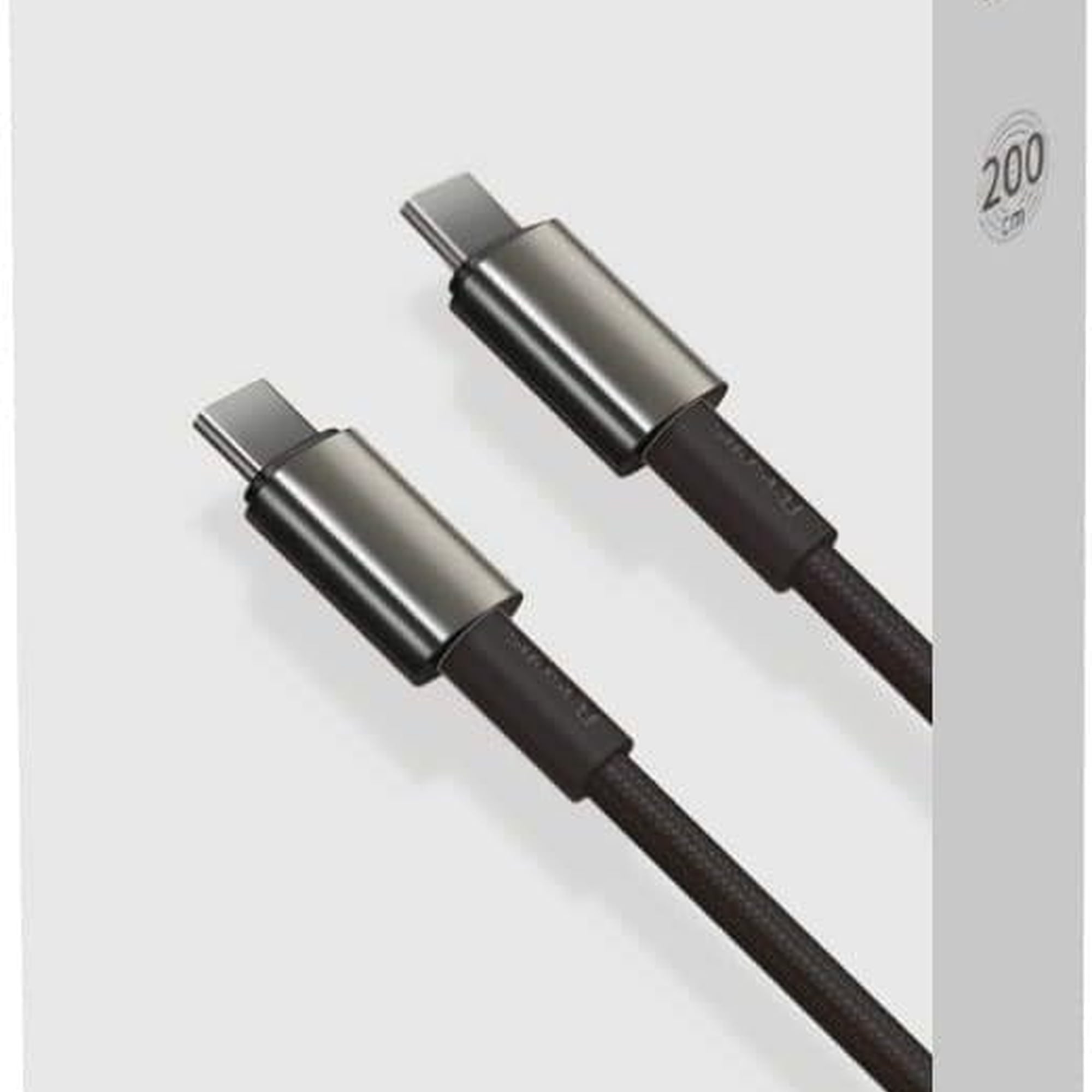 Baseus Tungsten Gold Hızlı Şarj Data Kablosu Type-C to Type-C 100W 2m Siyah CATWJ-A01