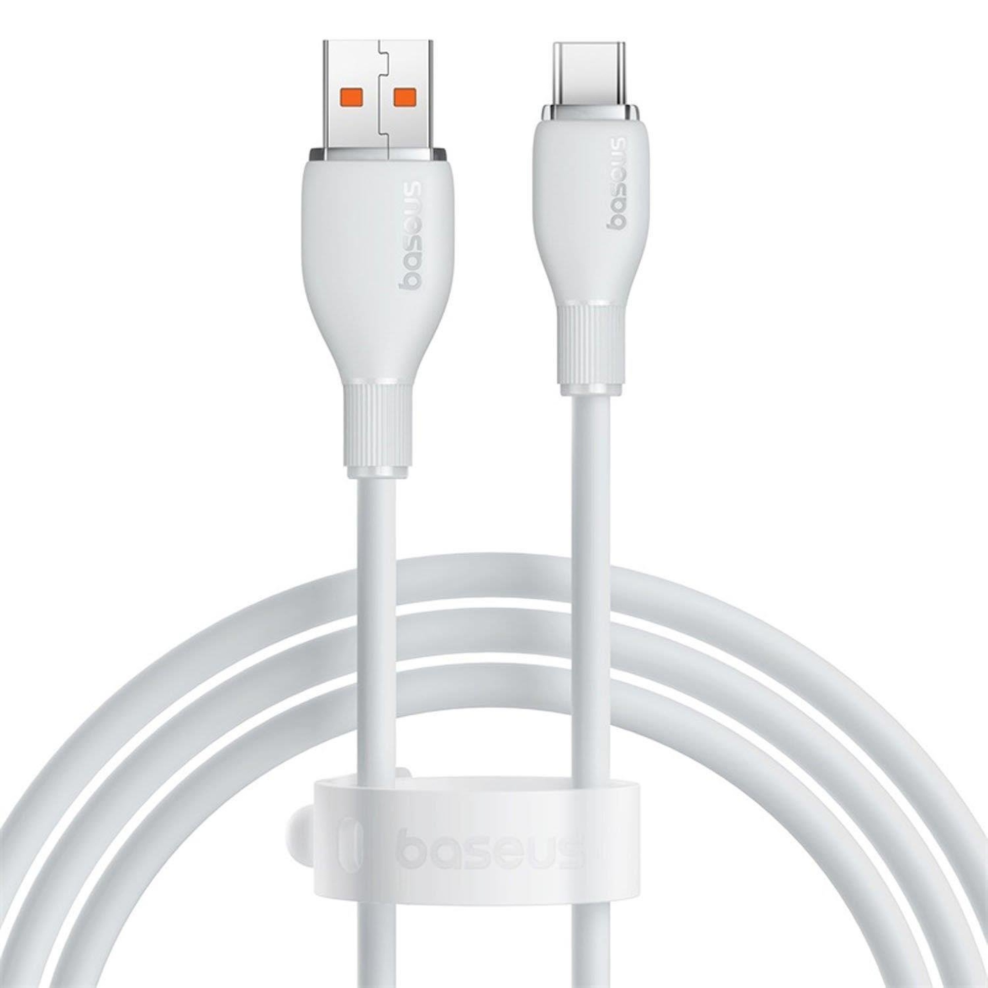 Baseus Pudding Hızlı Şarj Özellikli USB Type-C 100W Kablo 1.2M Beyaz P10355703221-00