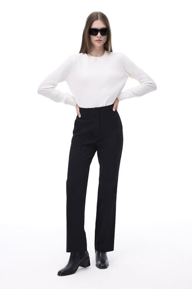  Akadias Slim Fit Uzun Boy Siyah Pantolon